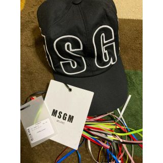 エムエスジイエム(MSGM)のMSGM ブラック　キャップ　フリーサイズ　今日まで最終値下げ(キャップ)