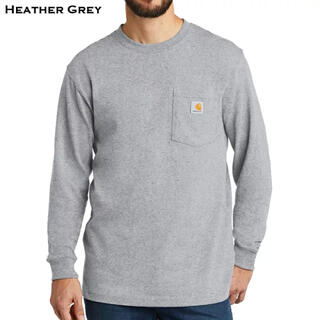 カーハート(carhartt)のカーハートCARHARTT長袖ポケットロンTシャツヘザーグレー灰色XLLK126(Tシャツ/カットソー(七分/長袖))