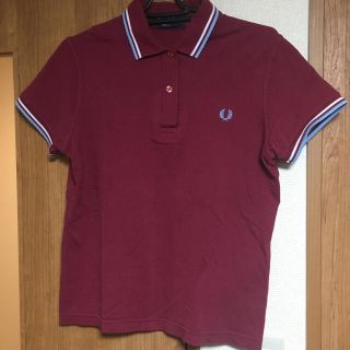 フレッドペリー(FRED PERRY)のフレッドペリー ポロシャツ レディース　L エンジ　赤　えんじ(ポロシャツ)