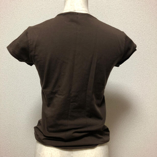 ブラウン　カットソー レディースのトップス(Tシャツ(半袖/袖なし))の商品写真