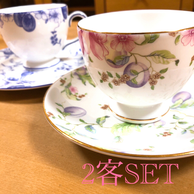 WEDGWOOD スイート・プラム & ブルー・プラム　2客セット