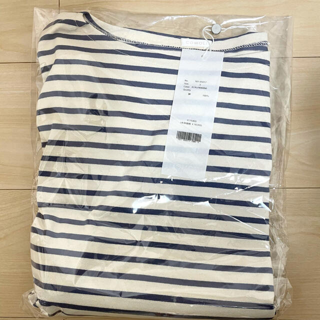 2 comoli 21ss BORDER BOAT NECK ボーダー