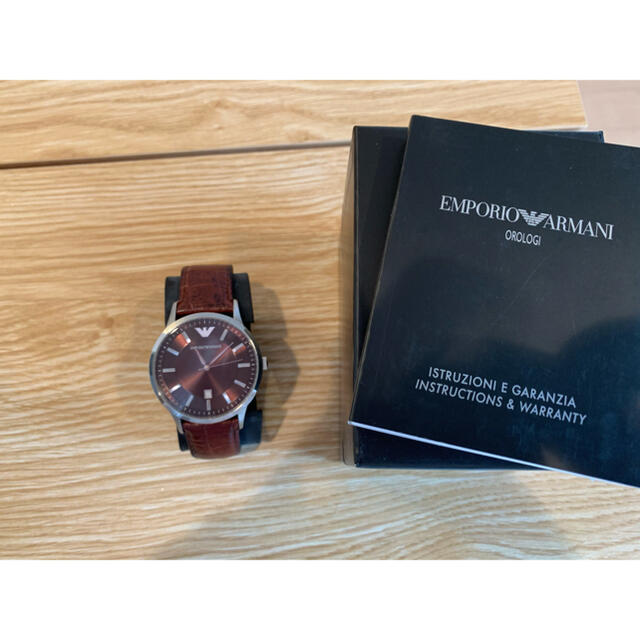 Emporio Armani エンポリオアルマーニ 腕時計 メンズ ブラウン 箱 証明書付き の通販 By にっしー S Shop エンポリオアルマーニならラクマ