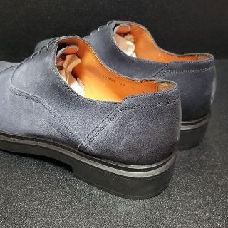 Santoni - サントーニ（Santoni） イタリア製革靴 ネイビー UK9の通販