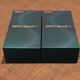 オッポ(OPPO)のoppo Reno3A ホワイト、ブラック2台セット(スマートフォン本体)