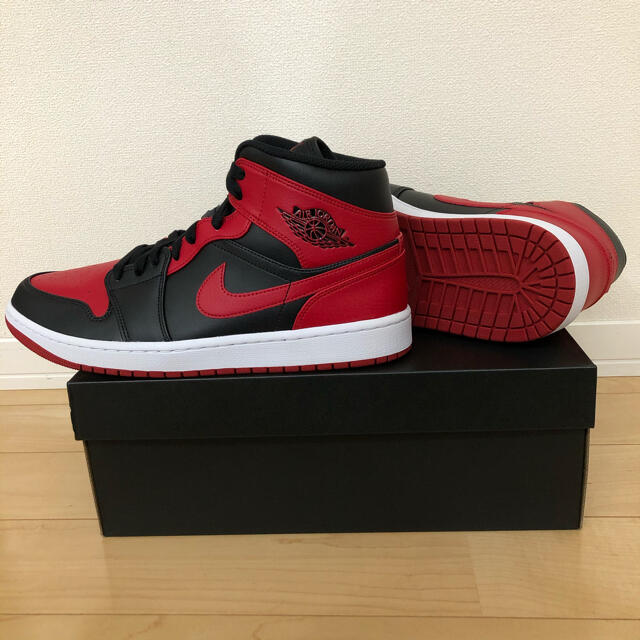 赤×黒サイズNIKE - AIR JORDAN 1 MID