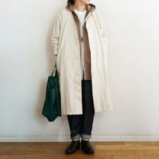 ムジルシリョウヒン(MUJI (無印良品))の■新品■  無印良品 コットンカポックコート ／生成／Ｍ～Ｌ (ロングコート)