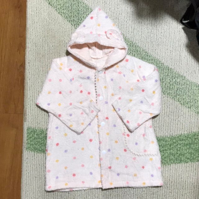 ◎ほぼ未使用◎赤ちゃんの城 日本製バスローブ キッズ/ベビー/マタニティのベビー服(~85cm)(バスローブ)の商品写真