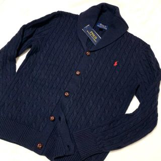 ポロラルフローレン(POLO RALPH LAUREN)のボーイズ L/160 新品 N ショールカラー ケーブルニット カーディガン(カーディガン)