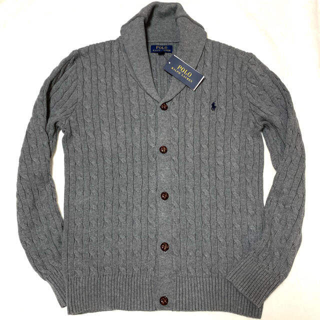 POLO RALPH LAUREN - ボーイズ L/160 新品 G ショールカラー ケーブル