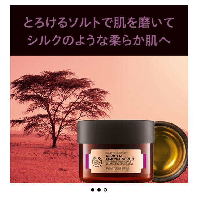 THE BODY SHOP(ザボディショップ)の新品　スプーン付き　ボディショップ　アフリカン　ボディスクラブ コスメ/美容のボディケア(ボディスクラブ)の商品写真