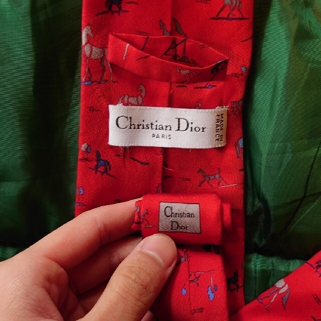 ファッションの 古着 ネクタイ Christian Dior 美品 スーツ ビジネス 馬 紳士