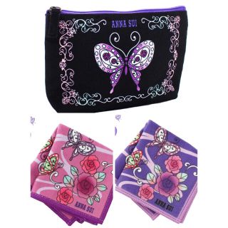 【4枚セット】鬼滅の刃×ANNA SUI　マイクロファイバーハンカチ