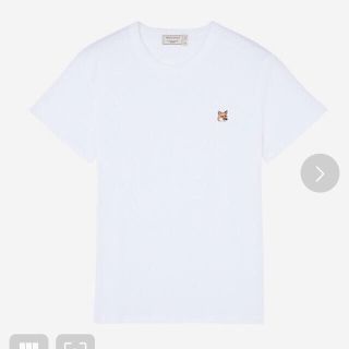 メゾンキツネ(MAISON KITSUNE')のメゾンキツネ　ティーシャツ　白　Lサイズ(Tシャツ/カットソー(半袖/袖なし))