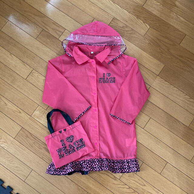 120センチ　レインコート　カッパ キッズ/ベビー/マタニティのキッズ服女の子用(90cm~)(その他)の商品写真