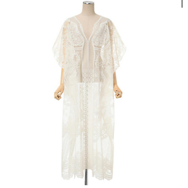 新品mame Curtain Lace Dress whiteのサムネイル