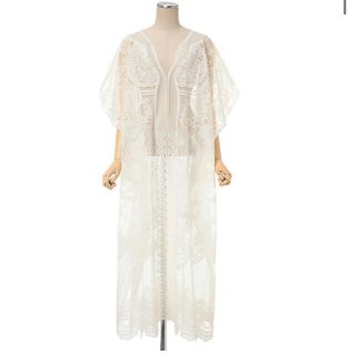 マメ(mame)の新品mame Curtain Lace Dress white(ロングワンピース/マキシワンピース)