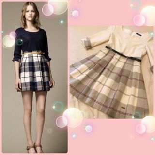 バーバリー(BURBERRY)の大人気♡バーバリー♡チェックドッキングワンピース(ミニワンピース)