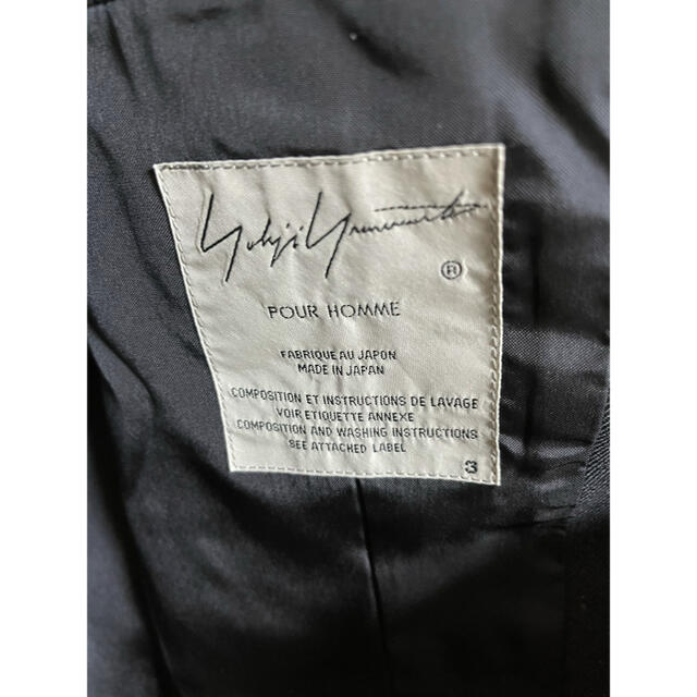 Yohji Yamamoto(ヨウジヤマモト)のYohjiYamamoto PourHomme 20aw腕章付きテーラードJKT メンズのジャケット/アウター(テーラードジャケット)の商品写真