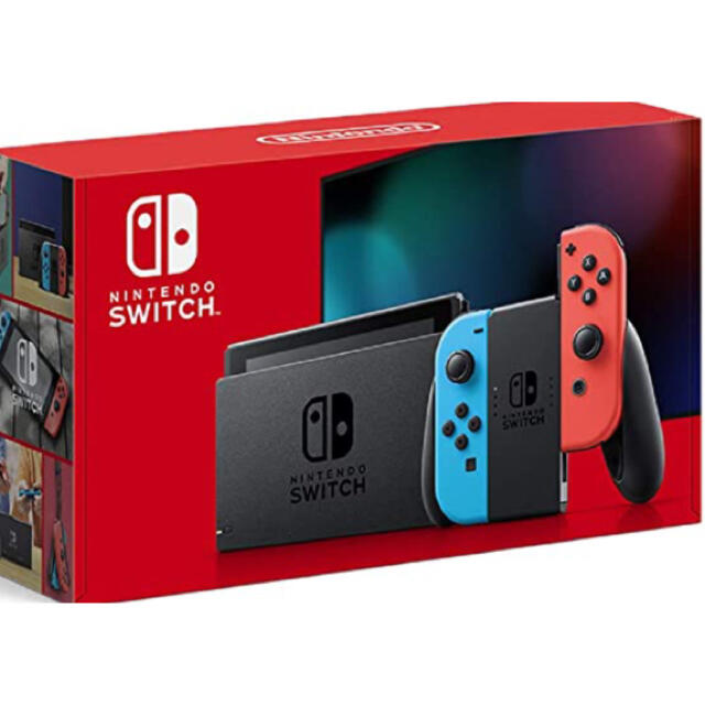 Nintendo Switch(ニンテンドースイッチ)の【24時間以内発送】任天堂　Nintendo Switch ネオンブルー／レッド エンタメ/ホビーのゲームソフト/ゲーム機本体(家庭用ゲーム機本体)の商品写真