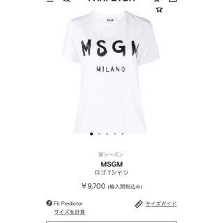 エムエスジイエム(MSGM)のMSGM エムエスジーエム　ホワイト　Tシャツ(Tシャツ(半袖/袖なし))