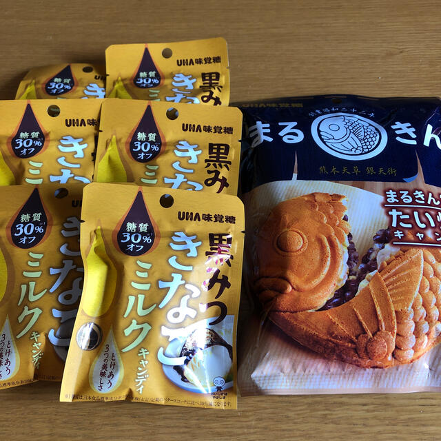 UHA味覚糖(ユーハミカクトウ)のUHA味覚糖　黒蜜きなこミルク　たい焼き　和菓子キャンディ 食品/飲料/酒の食品(菓子/デザート)の商品写真