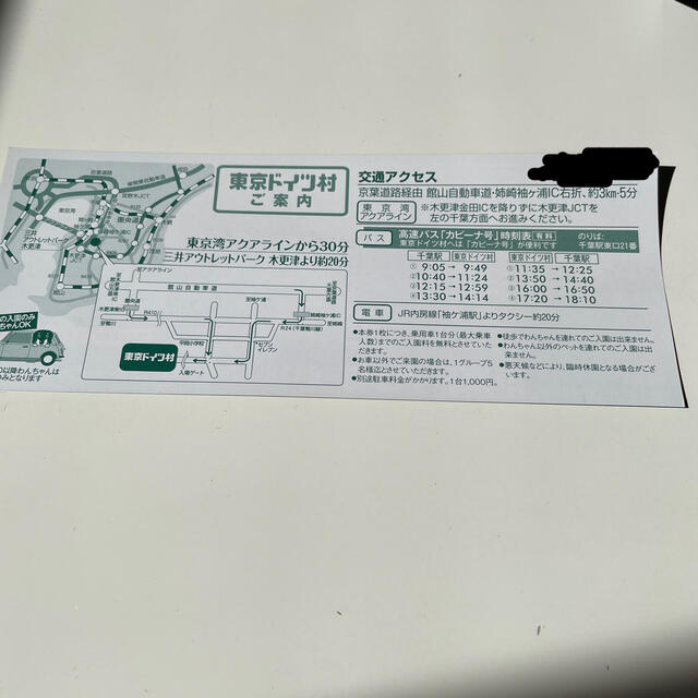 東京ドイツ村　ご招待券　1枚 チケットの施設利用券(遊園地/テーマパーク)の商品写真