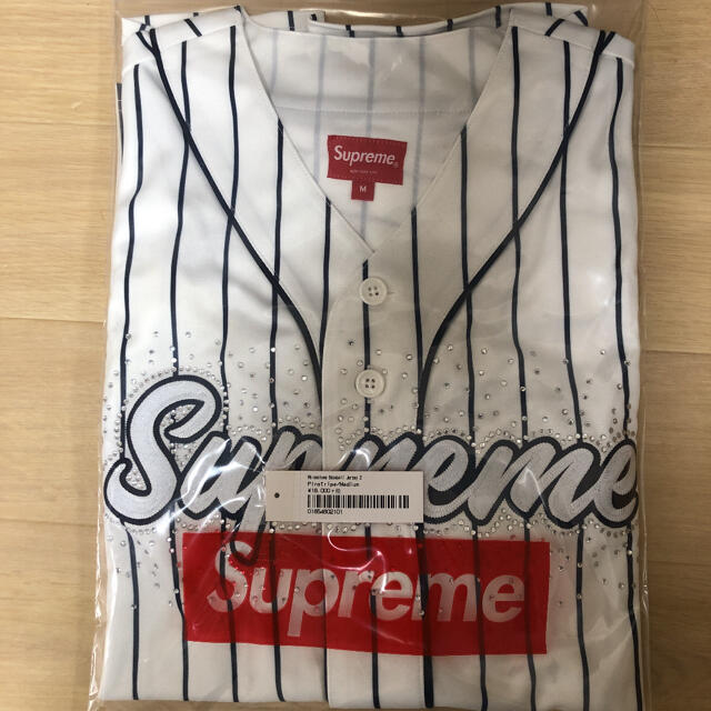 Supreme(シュプリーム)の2020春夏 シュプリーム ラインストーン ベースボールジャージ メンズのトップス(シャツ)の商品写真