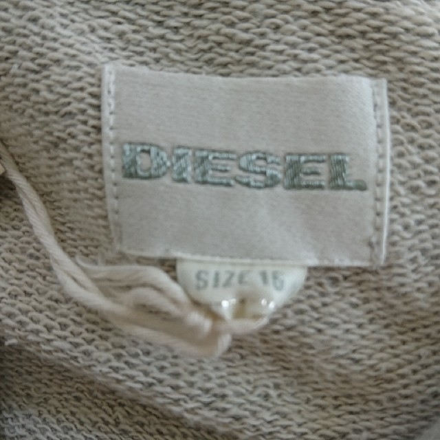 DIESEL(ディーゼル)のDIESEL パーカー グレー サイズ16 レディースのトップス(パーカー)の商品写真