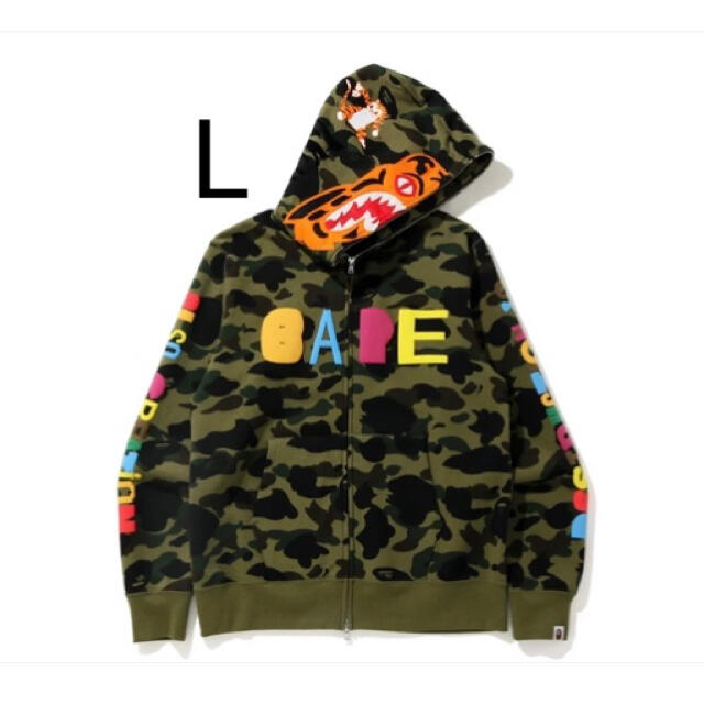 bape x readymade tigar shark hoodie L