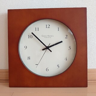 掛け時計 スクェア型 ブラウン(掛時計/柱時計)