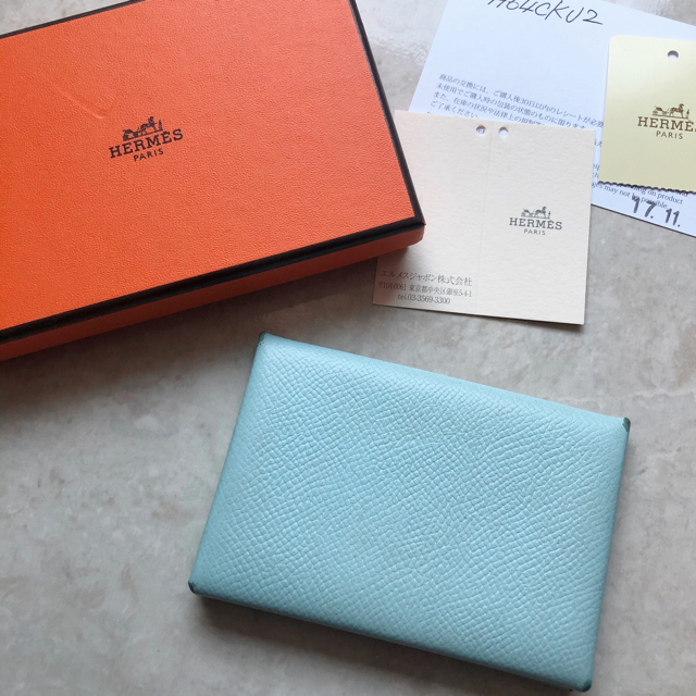 Hermes calvi カルヴィ カードケース - 名刺入れ/定期入れ