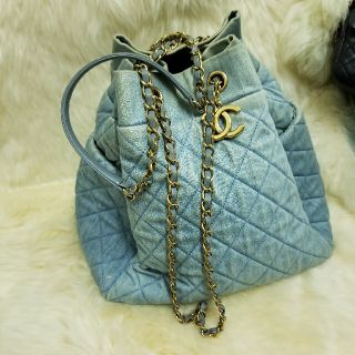 シャネル(CHANEL)のCHANELシャネル　デニムマトラッセ巾着ショルダーバッグ(ショルダーバッグ)