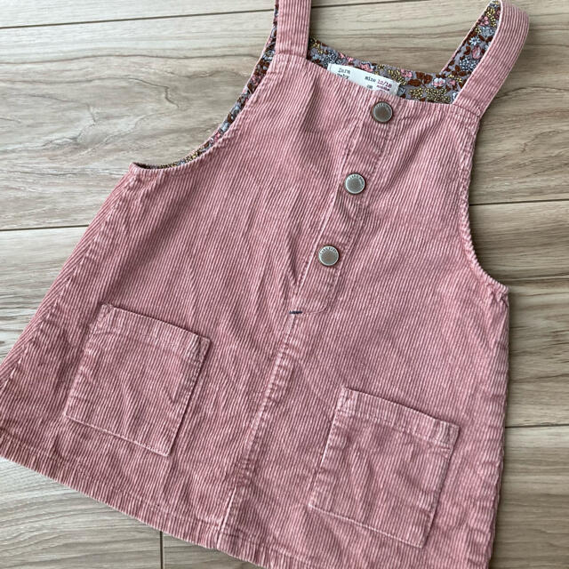 ZARA KIDS(ザラキッズ)のZARA baby コーデュロイワンピース　86 キッズ/ベビー/マタニティのベビー服(~85cm)(ワンピース)の商品写真