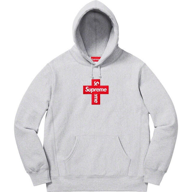 [新品 M] Supreme Cross Box Logo Grey