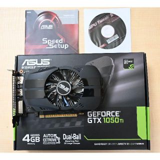 エイスース(ASUS)のASUS GTX-1050Ti-4GB (中古)(PCパーツ)