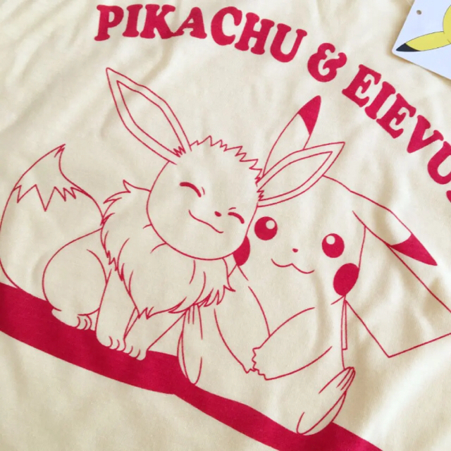 ポケモン(ポケモン)の120 新品 ポケモン ピカチュウ &イーブイ  Tシャツ キッズ/ベビー/マタニティのキッズ服女の子用(90cm~)(Tシャツ/カットソー)の商品写真