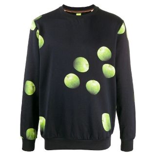 Paul smith ポールスミス グリーンアップル リンゴ 緑 長袖 黒-