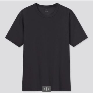 ユニクロ(UNIQLO)の定価2178円 2枚セット ユニクロ エアリズムコットン Mサイズ ブラック(Tシャツ/カットソー(半袖/袖なし))