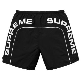 シュプリーム(Supreme)のSupreme アーチロゴ ウォーターショツ 黒 Mサイズ(水着)