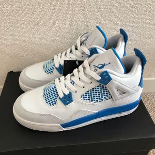 ナイキ(NIKE)のNIKE AIRJORDAN 4 ミリタリーブルー(スニーカー)