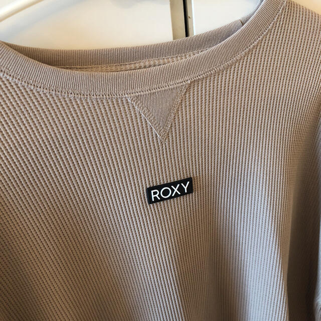 Roxy(ロキシー)のポット様　半ズボン&ロキシー ワッフル ワンポイントロゴ ロンＴ  ブラウン レディースのトップス(Tシャツ(長袖/七分))の商品写真