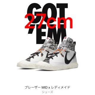 ナイキ(NIKE)のNIKE BLAZER MID SP x READYMADE WHITE(スニーカー)