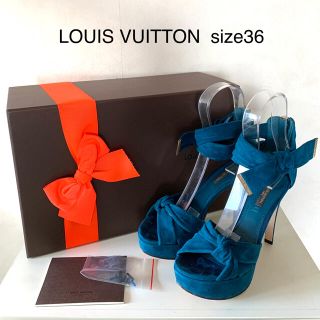 ルイヴィトン(LOUIS VUITTON)の美品☆LOUIS VUITTON スエードサンダル　36(サンダル)