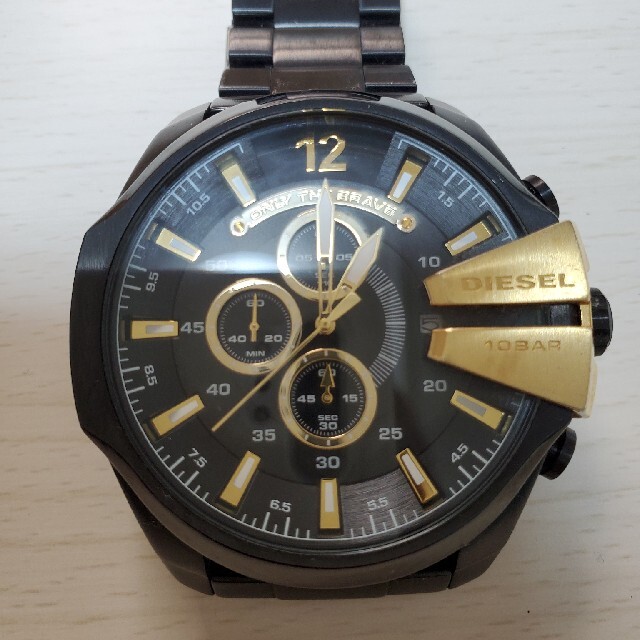 DIESEL(ディーゼル)のDIESEL 腕時計 ブラック×ゴールド メンズの時計(その他)の商品写真