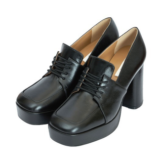 アメリヴィンテージ(Ameri VINTAGE)のAmeri PLATFORM LACE UP LOAFER　ブラック(ローファー/革靴)