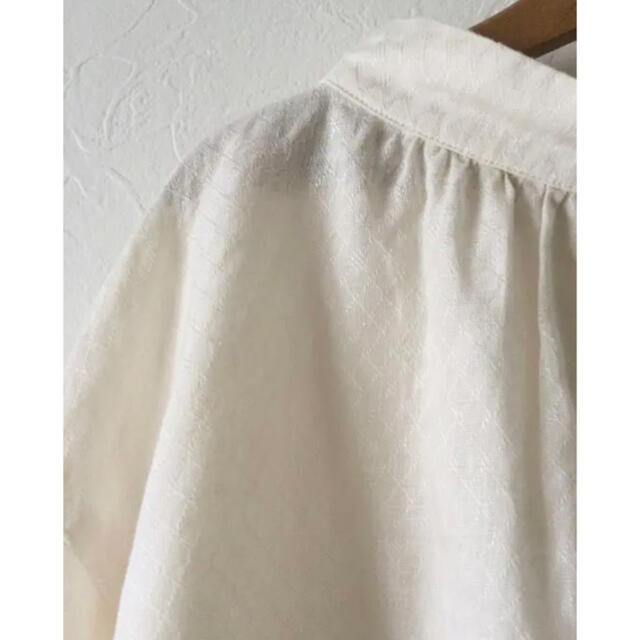 nest Robe(ネストローブ)のnest robe / linen 格子柄　ギャザーネック　ワイドブラウス レディースのトップス(シャツ/ブラウス(長袖/七分))の商品写真