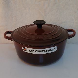 ルクルーゼ(LE CREUSET)のル・クルーゼ 【新品 訳あり】20cm ココットロンド  チェスナッツ カカオ(鍋/フライパン)