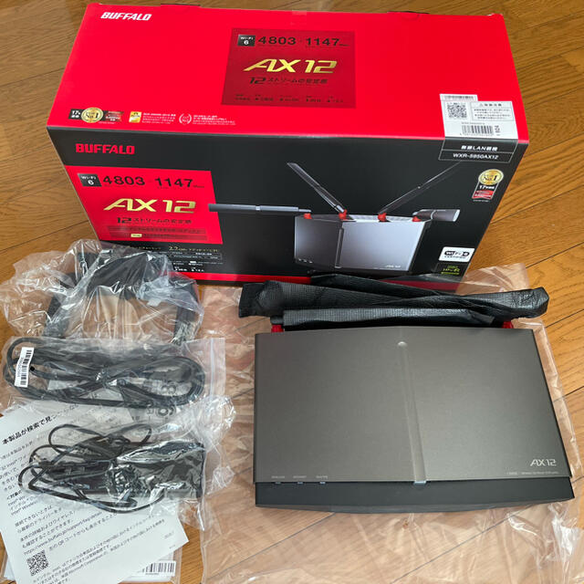 バッファロー WXR-5950AX12 真四角 無線ルーター バッファロー WXR-5950AX12 真四角 無線ルーター