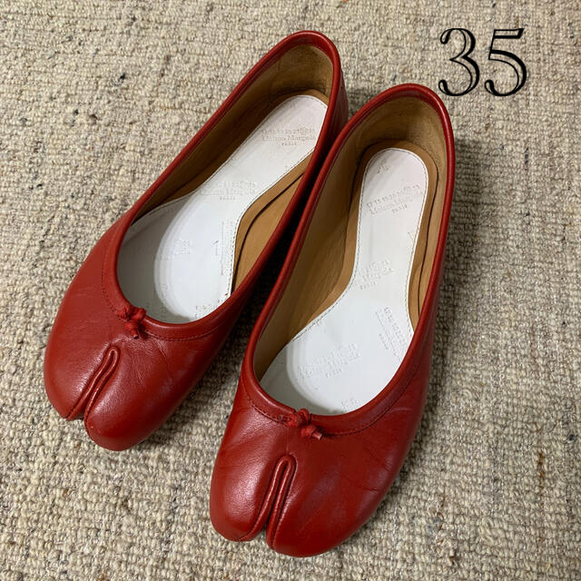 Maison Margiela 足袋 バレエシューズ 35 レッド 赤